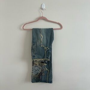 NWT Jaded London Low Rise Embroidered Jeans